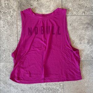 NOBULL Women's Vibrant Magenta crop Muscle Tank